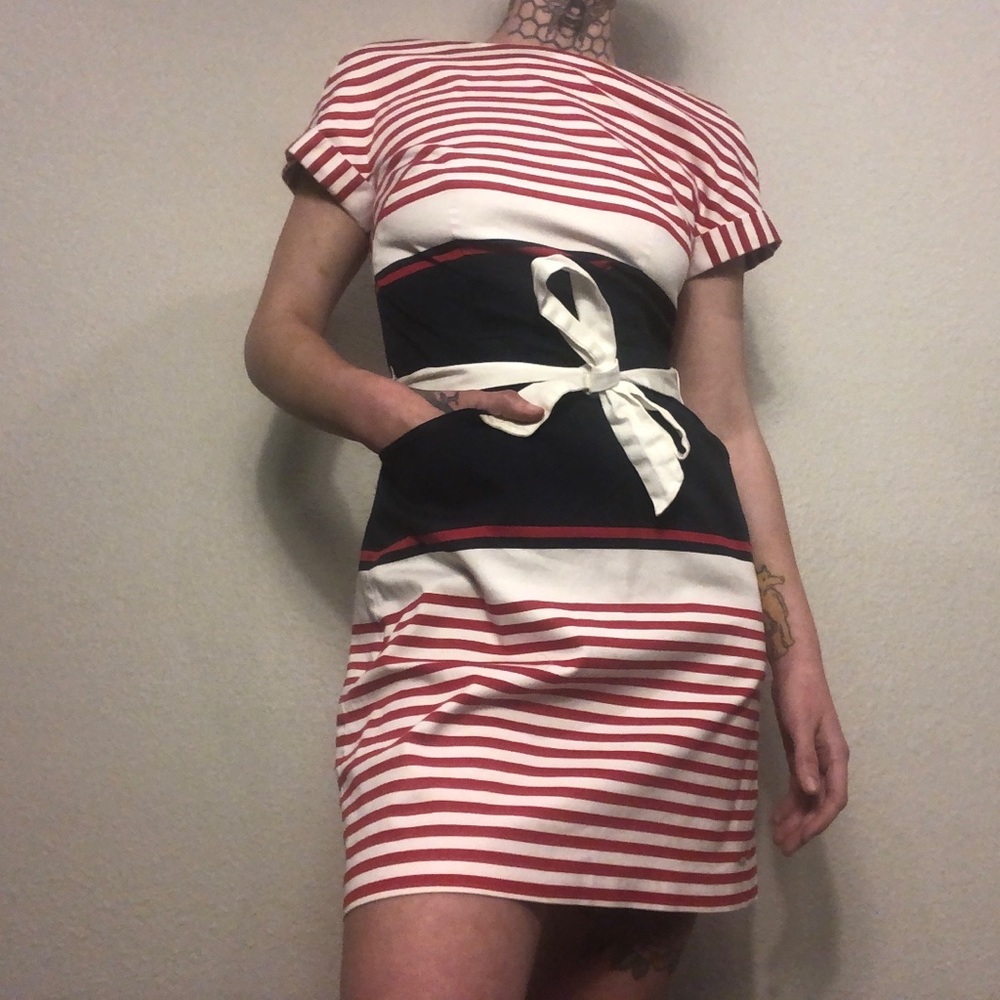 Tommy Hilfiger Red, White, and Blue striped dress